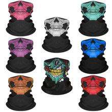 3D Skeleton Skull Seamless Magic Scarf Face Mask Fishing Cycling Ski Bandanas Outdoor Headband Tube Scarf Men Women Neck Scarves