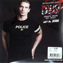 Police B366 Big Size Cotton T-Shirt For Men- Black