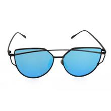 Sky Blue/Black Metal Sunglasses For Women