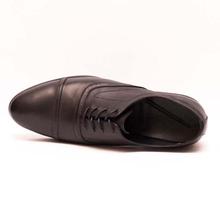 Caliber Shoes Black Lace Up Formal Shoes For Men - ( 518 O )