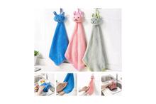 Cute Little Rabbit Cartoon Kitchen Towel Bathroom Absorbent Hand Towel