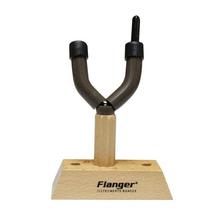 Flanger FH-03 Violin Or Ukulele Hanger Wood Base Wall Stand Mounting With Violin Bow Holder