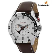 Fastrack 3072SL01 Chronograph White Dial Watch For Men