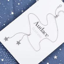 Birthday gift_wanying jewelry double star necklace s925