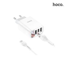 HOCO Easy Charge 3-Port Digital Display Charger Set Micro C93A