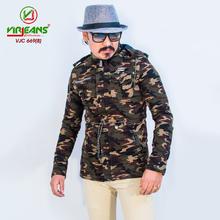 Virjeans Stretchable Combat Long Jacket (VJC 669) Green