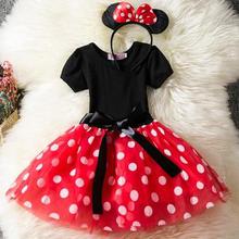 Fancy 1 Year Birthday Party Dress For Easter Cosplay Minnie Mouse Dress Up Kid Costume Baby Girls Clothing For Kids 2 6T Wear