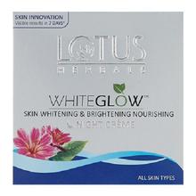 Lotus Herbals White Glow Skin Whitening and Brightening Nourishing Night Creme, 60g