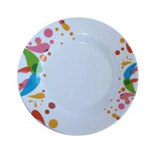 Multi-color 10" Round Melamine Dinner Plate Set - MP-207 - 12 Pieces