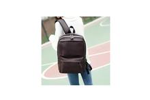 Brown PU Leather Shoulder Backpack