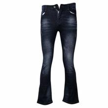 Dark Blue Denim Stretchable Plain Jeans Belly Pants For Men