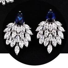 New Big CZ Earrings For Women Micro Pave Cubic Zirconia Crystal