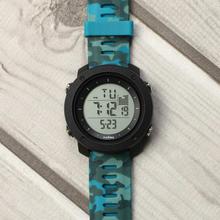 Piaoma Turquoise Camouflage Sports Watch For Men