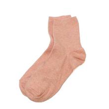 Peach Solid Socks For Women - 2001