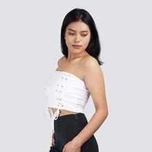 Tube Eyelet Lace Detail Top