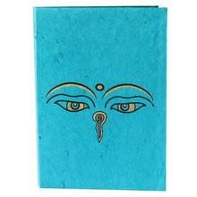 Blue Buddha Eyes Printed Lokta Paper Notebook