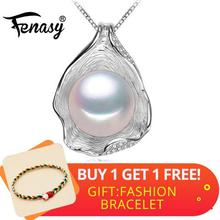 FENASY charm Shell design Pearl Jewelry,Pearl Necklace Pendant,925 sterling silver jewelry ,fashion necklaces for women 2018 new