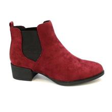 Maroon Slip On Boots For Women - ZX81168022