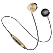 PTron InTunes Magnetic Bluetooth Headset With Mic For All Smartphones (Gold/Black)