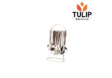 Tulip Steel Cutlery Set with Stand - JASMIN