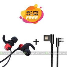 Buy PTRON SPARK PRO IN-EAR BLUETOOTH HEADSET & Get PTRON SOLERO L SHAPE DESIGN Data Cable (IOS or Andriod) for Free