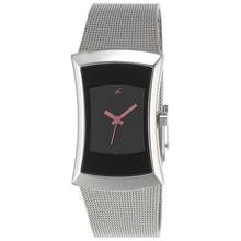 Fastrack 6093SM01 Fits & Forms Analog Black Dial Watch For Women - Silver