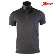 Xtep Dark Grey Training Polo T-Shirt For Men - (21035)