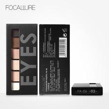 FOCALLURE 6 Colors Eye Shadow Makeup Shimmer Matte Eyeshadow