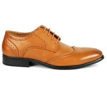 Brogues Derby Leather Formal Shoes For Men- Brown (G1764)