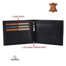 GETOREE Men's Florence Leather RFID Protected Wallet (Black)