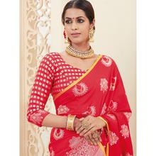 Stylee Lifestyle Red Banarasi Silk Jacquard Saree  - 2082