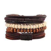 Vintage Punk Wave Multilayer Leather Bracelet Men Fashion