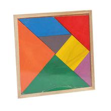 Multicolored Wooden Tangram Jigsaw Puzzle For Kids