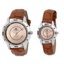 SALE-Armado Analogue Silver Dial Men's & Women's Couple Watch (Ar-0073)