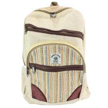 Multicolored Hemp Multi Zip Unisex Backpack
