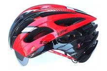 Bicycle Soldier Goggles Helmet Black/Red