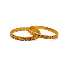 Faux Gold Toned Bangles For Women - 1 Pair