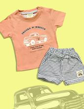 Ollypop Cotton Truck & Wheels Round Neck Half T-shirt and Pant Set (size 3-6M)