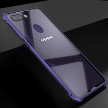 Magnetic Adsorption Aluminum Bumper Case For Oppo F9 -Blue