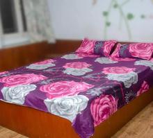 Printed Cotton Multicolor Double BEDSHEET with 2 (Two) Pillow Cover