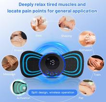 Wireless Portable Body Neck Massager With 8 Modes And 19 Strength Levels Rechargeable Pain Relief EMS Massage Machine