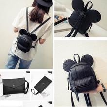 Cute Ear Mickey Mouse Leather Back Pack for Girls 41001377