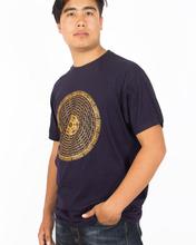 Golden Mandala Tshirt Dark Blue