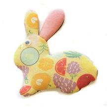 Yellow Fruit Pattern Rabbit Modeled Magnetic Sticker