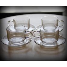 Glass Cup/Plate (Set of 4)