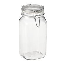 Pasabahce Big Size 1500 Grams Latch Lock Lid Glass Jar Clear Glass Lock Jar  Old Fashioned Heat Resistance Jar  Storage and Travel Container | Air Tight Glass Jar with Metal Locking