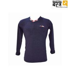 BASTRA Men's Full Sleeve V-Neck T-Shirt (FTS-1) - Red