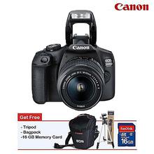 Canon EOS 2000D 24.2MP Digital SLR Camera With EF-S18-55 IS STM (16 GB Card + Bagpack + Tripod) - (GHA1)