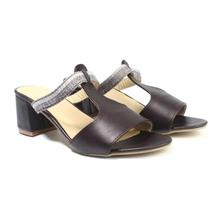 Coffee Brown Block Heel Sandals For Women