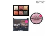 Technic Combo Of 3 Technic Colour Max Baked Eyeshadows, Brow Tamer Eyebrow Kit & Get Gorgeous Highlighting Powde